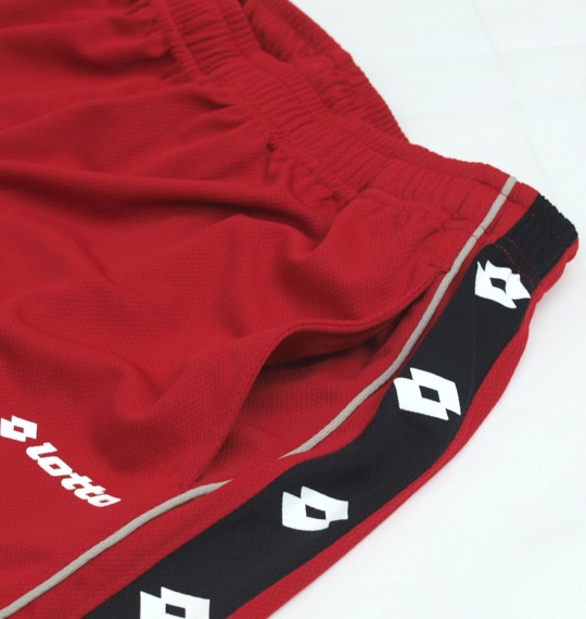 lotto DRYメッシュハーフパンツ レッド