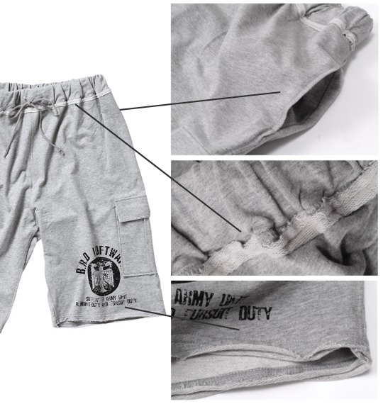 BUNDESWEAR スウェットカーゴハーフパンツ モクグレー