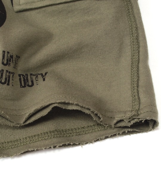 BUNDESWEAR スウェットカーゴハーフパンツ カーキ