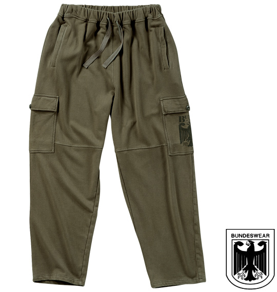 BUNDESWEAR スウェットカーゴパンツ カーキ