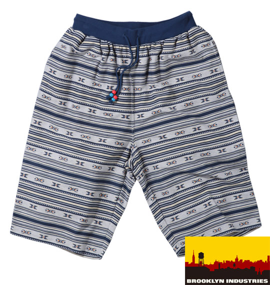 BROOKLYN INDUSTRIES プリントイージーハーフパンツ ネイビー系