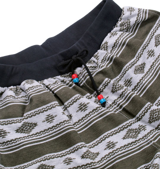 BROOKLYN INDUSTRIES プリントイージーハーフパンツ カーキグレー系