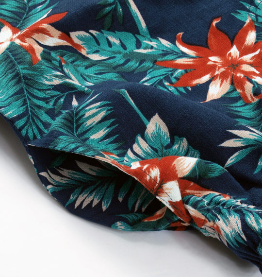 BROOKLYN INDUSTRIES プリントイージーハーフパンツ ダークネイビー系