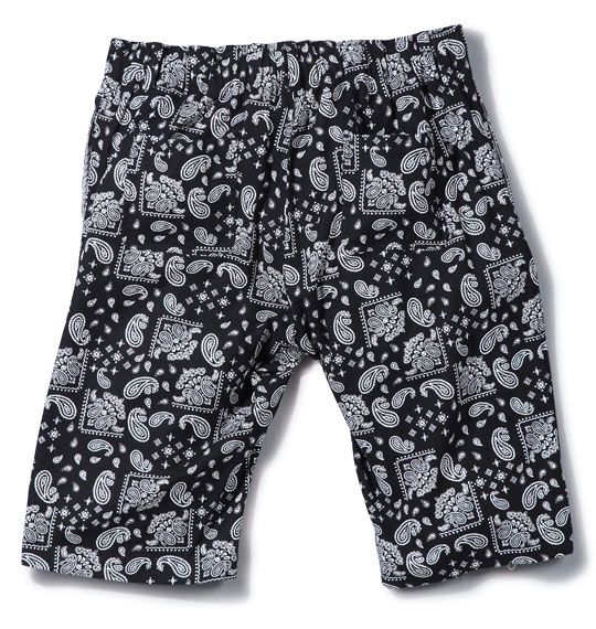 BROOKLYN INDUSTRIES プリントイージーハーフパンツ ブラック系