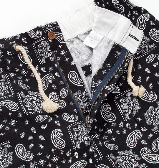 BROOKLYN INDUSTRIES プリントイージーハーフパンツ ブラック系