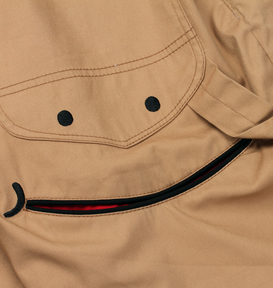 UP!SMILE フェイクサロペットパンツ ベージュ