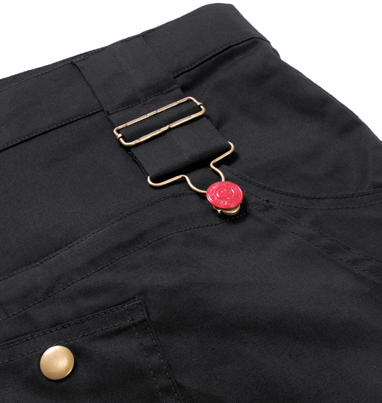 UP!SMILE フェイクサロペットパンツ ブラック