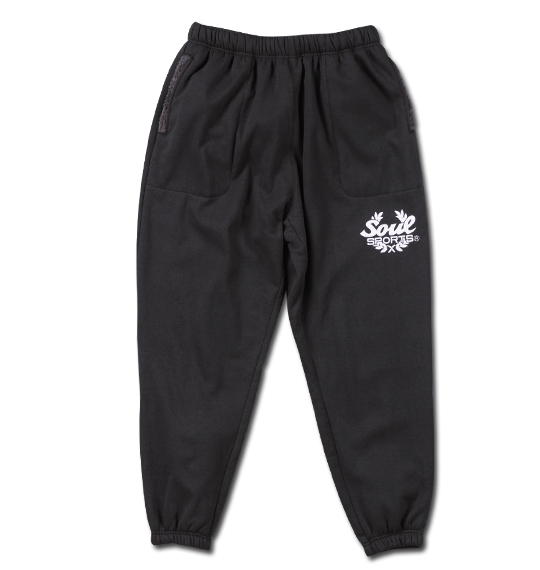 SOUL SPORTS 裏ボアスウェットパンツ ブラック
