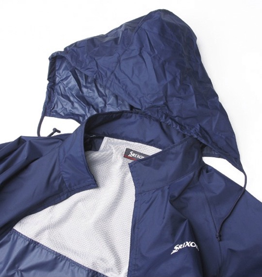SRIXON フード付レインスーツ ネイビー