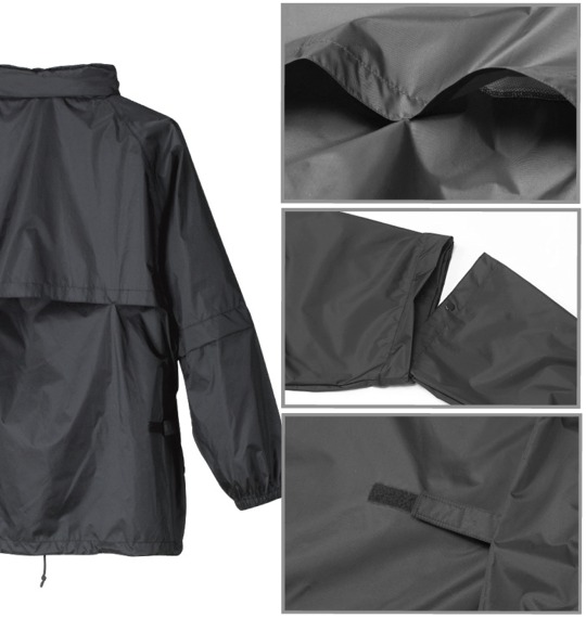 SRIXON フード付レインスーツ ブラック