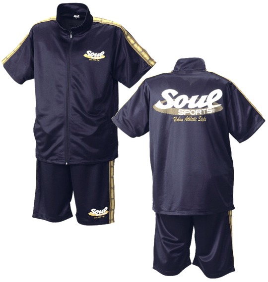 SOUL SPORTS ジャージセット(半袖) ネイビー