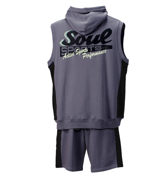 SOUL SPORTS ノースリーブパーカーセット グレー