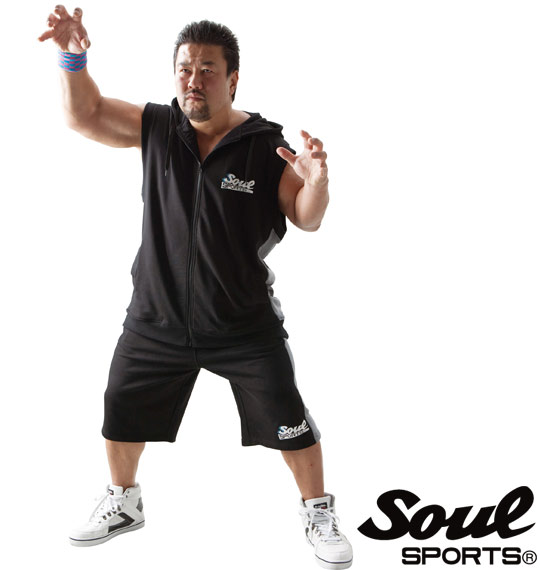 SOUL SPORTS ノースリーブパーカーセット ブラック