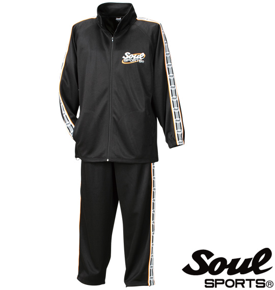SOUL SPORTS 長袖ジャージセット ブラック
