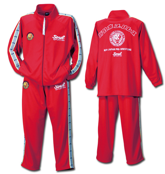 SOUL SPORTS×新日本プロレス 長袖ジャージセット レッド