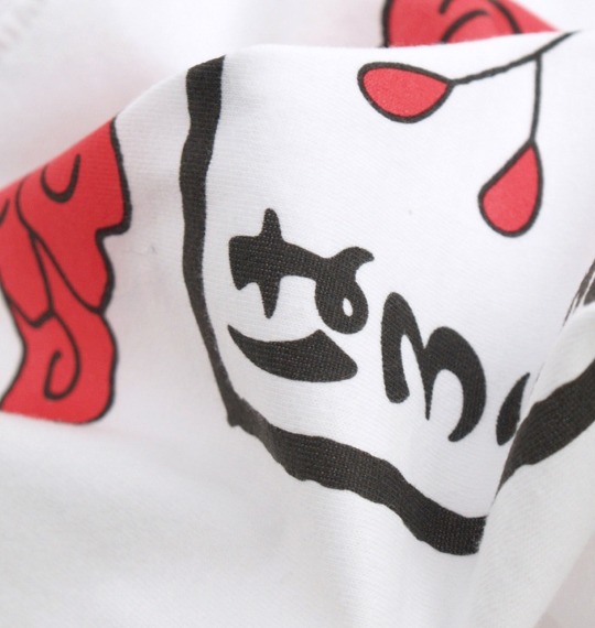 はろうきてぃ おにがしま 和柄Tシャツ半袖 ホワイト