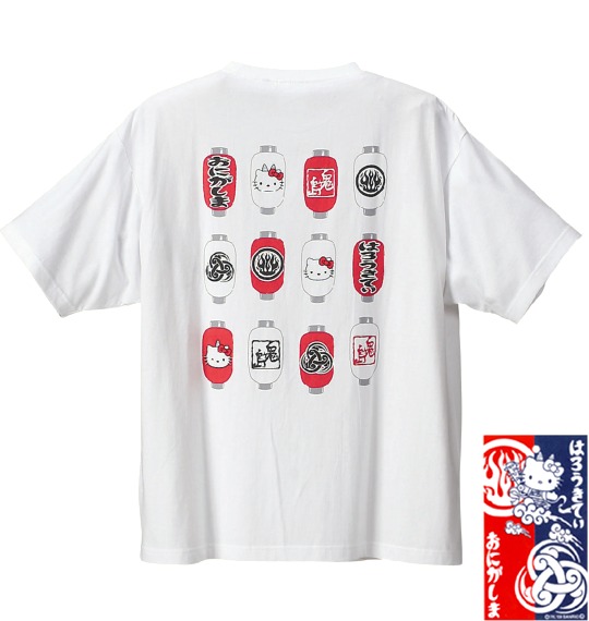 はろうきてぃ おにがしま 和柄Tシャツ（半袖） ホワイト
