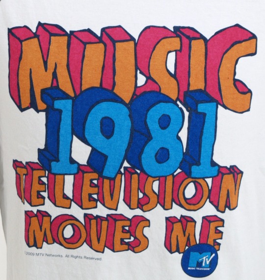 MUSIC TELEVISION ラグランTシャツ ホワイト×グレー