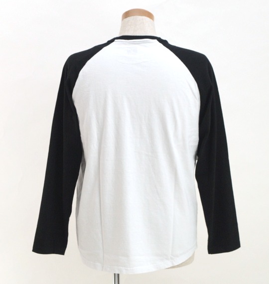 MUSIC TELEVISION ラグランTシャツ ホワイト×ブラック