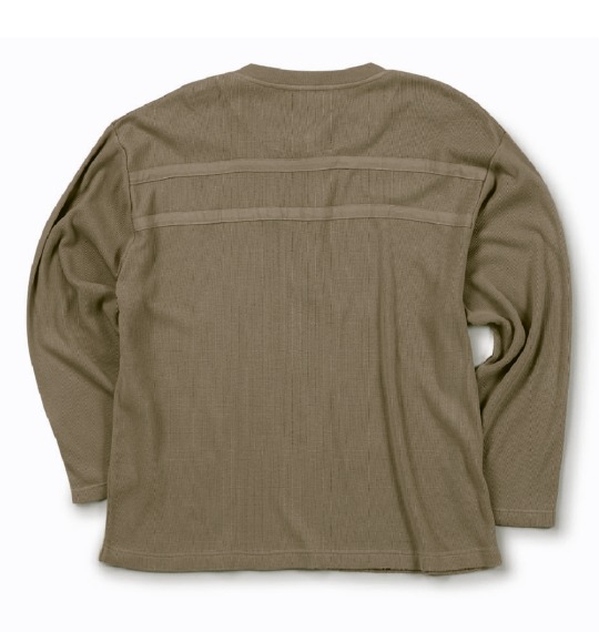 BUNDESWEAR ワッフルヘンリーTシャツ カーキ