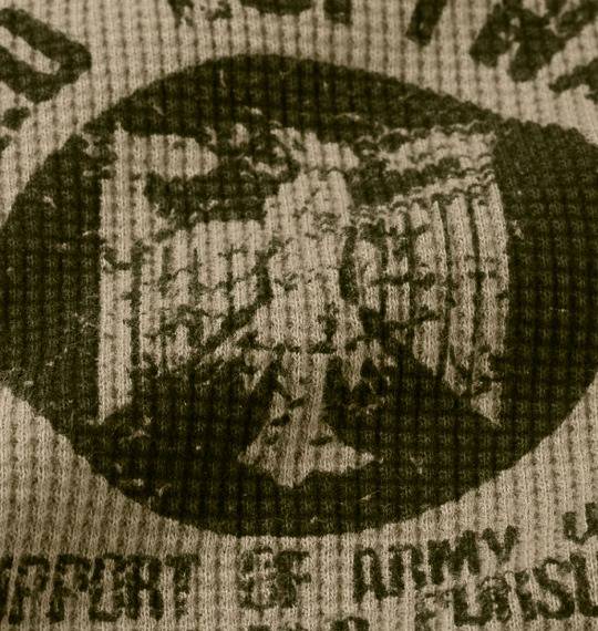 BUNDESWEAR ワッフルヘンリーTシャツ カーキ