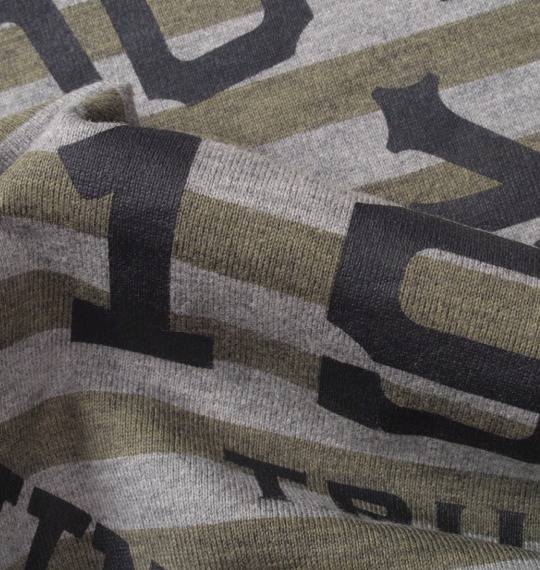 ZOO YORK ボーダーTシャツ チャコール×モクグレー