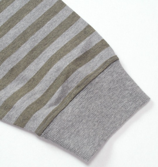 ZOO YORK ボーダーTシャツ チャコール×モクグレー