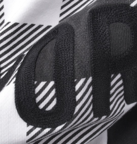 ZOO YORK フルジップパーカー ホワイト×ブラック