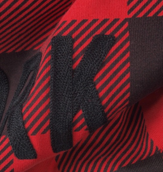 ZOO YORK フルジップパーカー レッド×ブラック