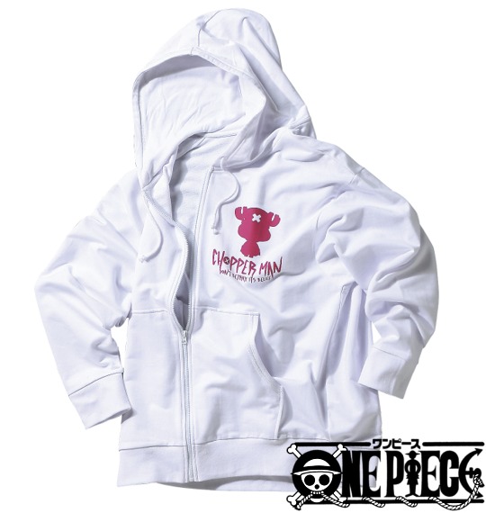 ONEPIECE フルジップパーカー ホワイト