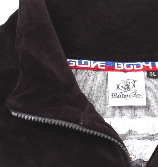 BODY GLOVE ベロアスタンドジップ ブラック