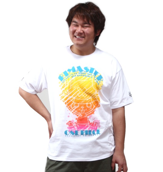 RIMASTER&ONEPIECE(リマスター＆ワンピース) CHOPPERグラデプリント半袖Tシャツ ホワイト