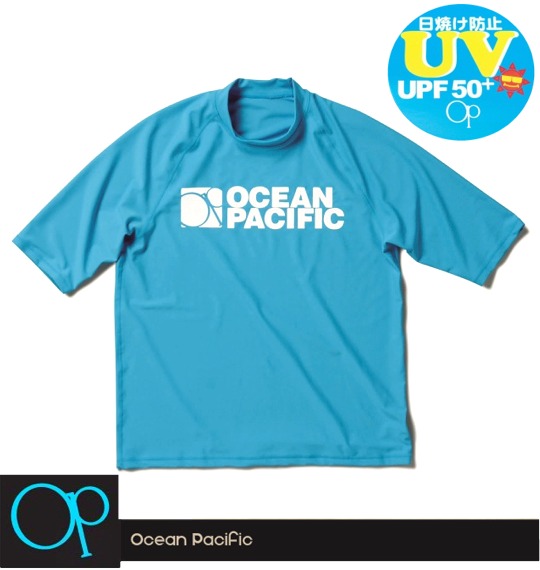 OCEAN PACIFIC 五分袖ラッシュガード ターコイズ