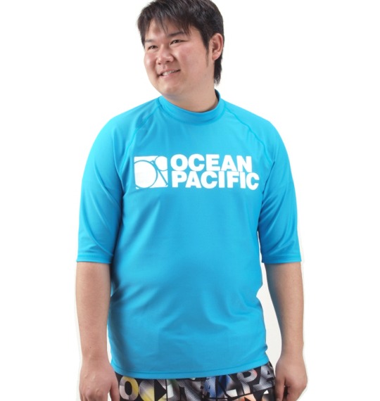 OCEAN PACIFIC 五分袖ラッシュガード ターコイズ