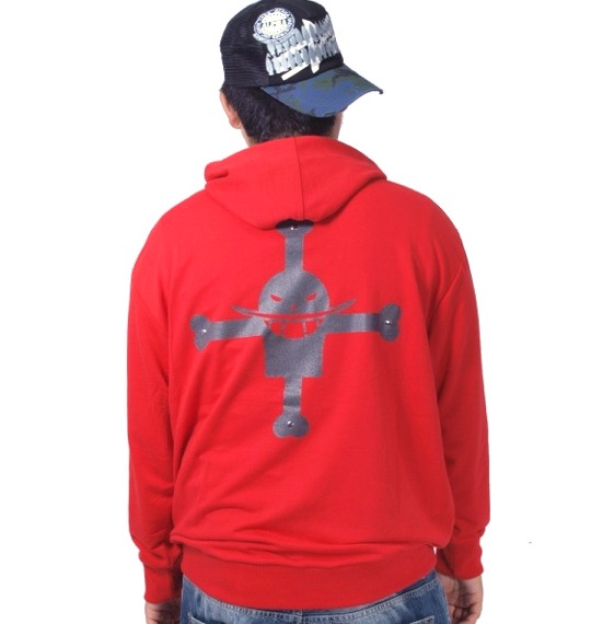 ONEPIECE フルジップパーカー レッド