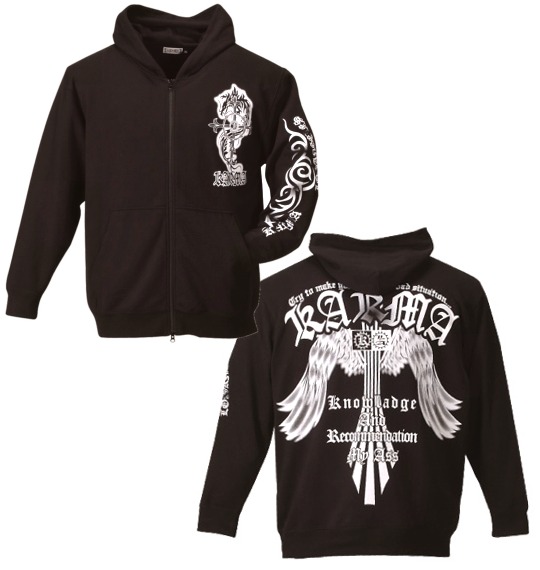 KARMA フルジップパーカー ブラック