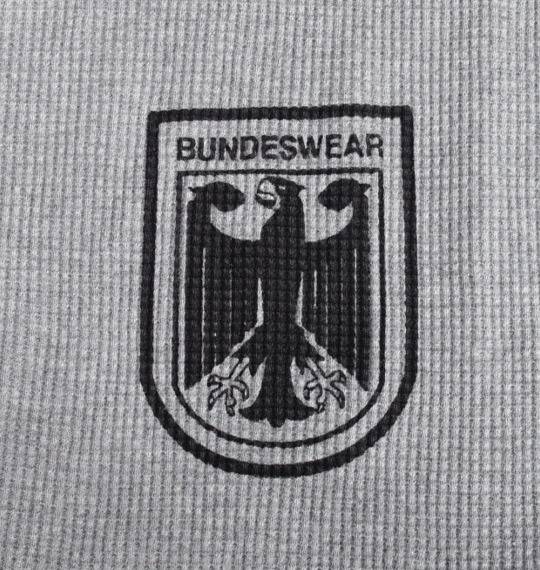 BUNDESWEAR ワッフルヘンリーTシャツ モクグレー