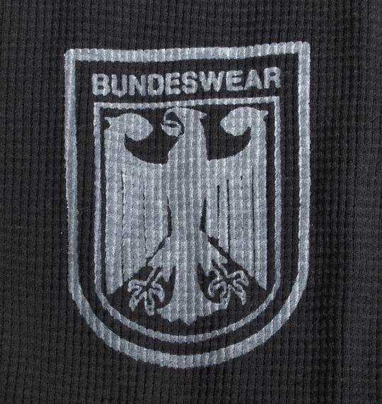 BUNDESWEAR ワッフルヘンリーTシャツ ブラック