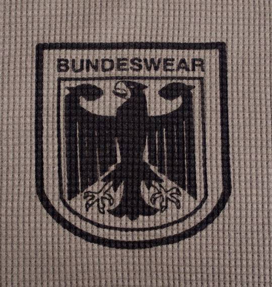 BUNDESWEAR ワッフルヘンリーTシャツ モカ