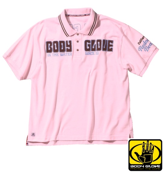 BODY GLOVE 鹿の子ポロシャツ(半袖) ライトピンク