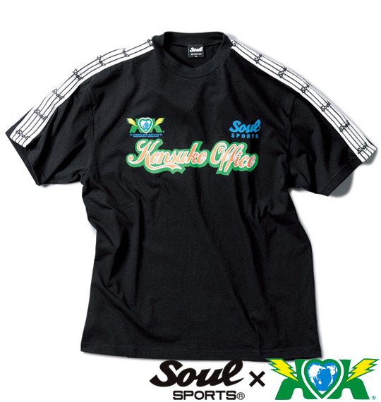 SOUL SPORTS×KENSUKE OFFICE Tシャツ半袖 ブラック