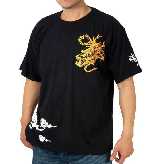琉球言葉 Tシャツ(半袖) ブラック(島人魂)