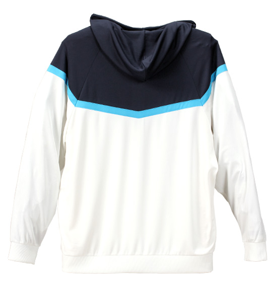 OCEAN PACIFIC ジップパーカーラッシュガード ホワイト×ネイビー