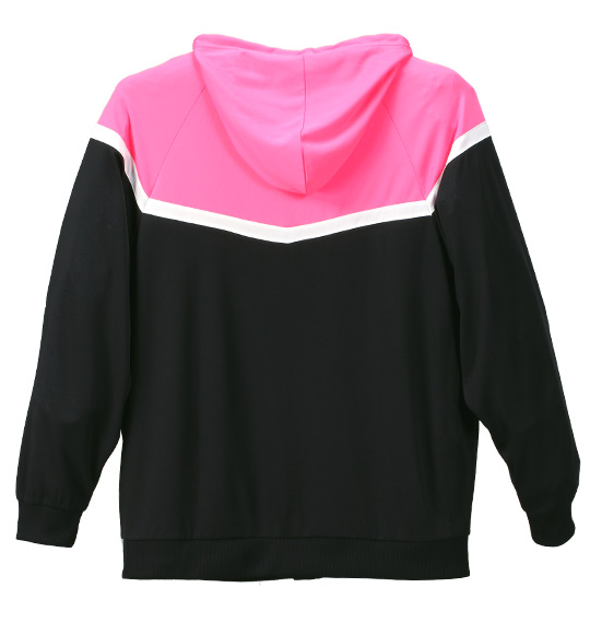 OCEAN PACIFIC ジップパーカーラッシュガード ブラック×ピンク