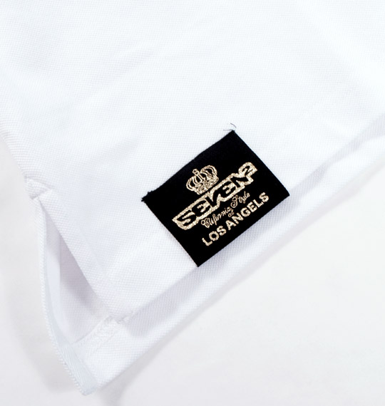 SEVEN2 鹿の子半袖ポロシャツ ホワイト