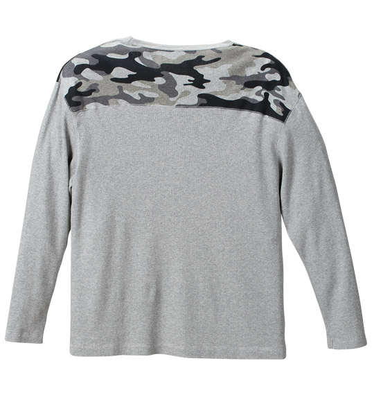BUNDESWEAR ワッフル迷彩切替Tシャツ モクグレー