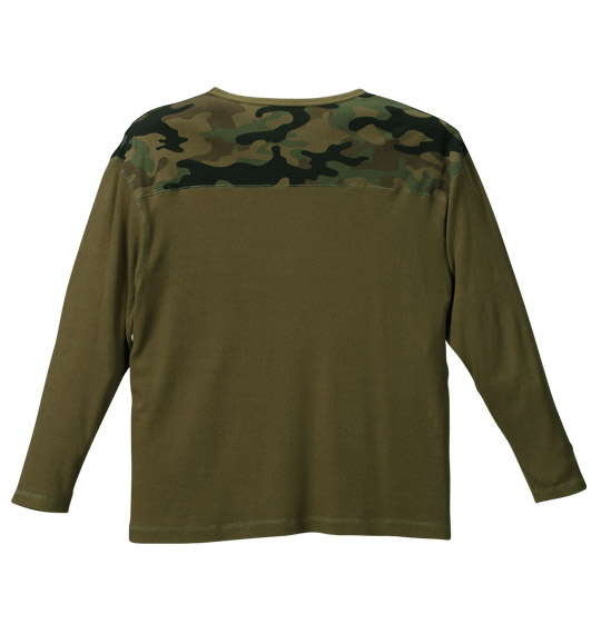 BUNDESWEAR ワッフル迷彩切替Tシャツ カーキ