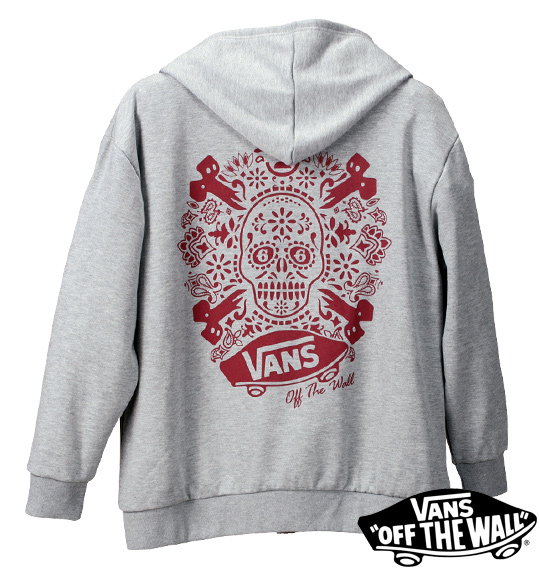 VANS フルジップパーカー グレー