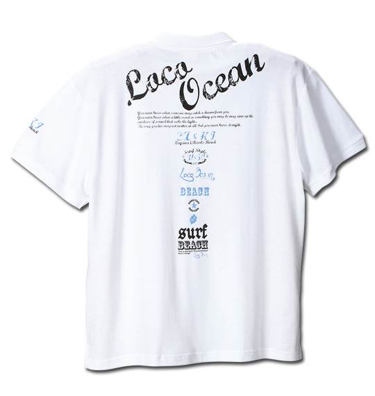 LOCO OCEAN 半袖ポロシャツ ホワイト