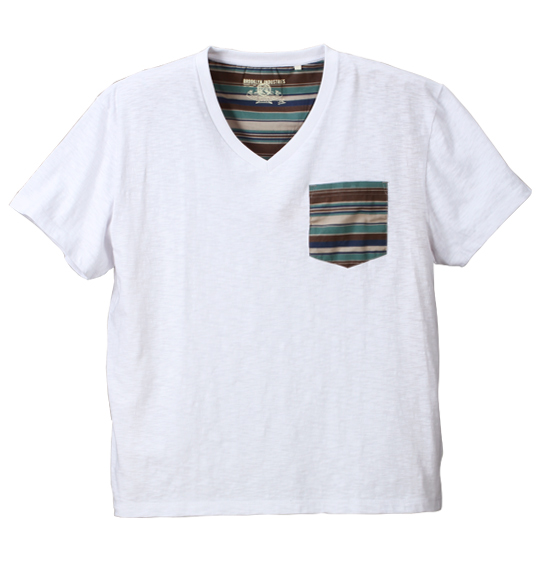 BROOKLYN INDUSTRIES ポケット付半袖VTシャツ オフホワイト